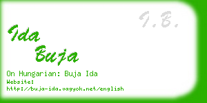 ida buja business card